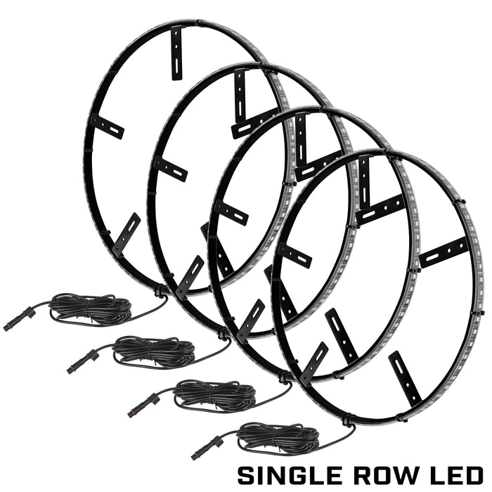 Single row LED wheel rings.