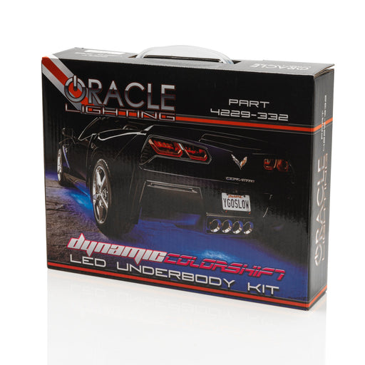 Dynamic ColorSHIFT LED underbody kit packaging.