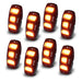 8 oversized rock light pods with amber LEDs