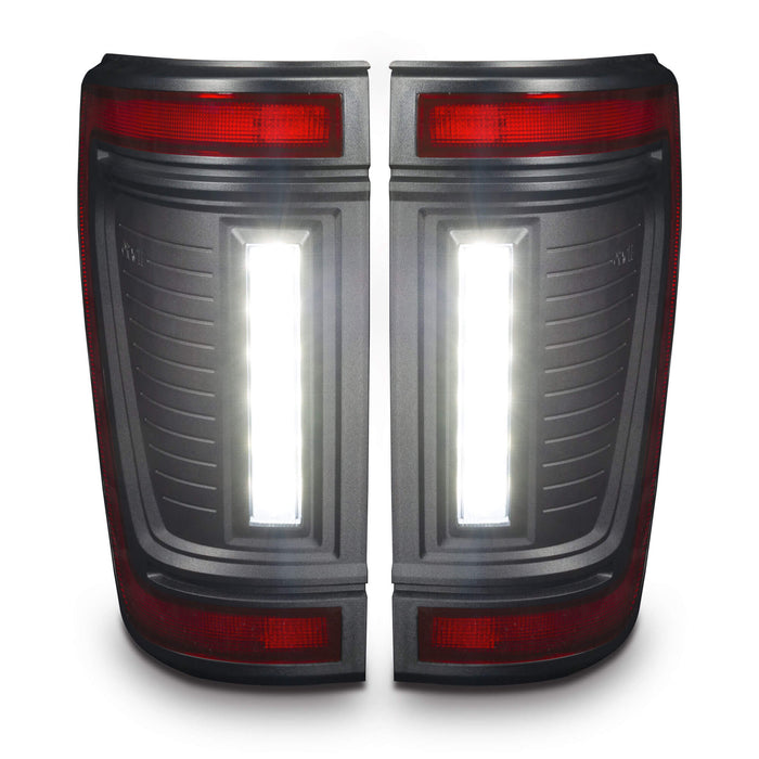 Front product view of Flush Style LED Tail Lights for 2021-2024 Ford F-150 with reverse lights on