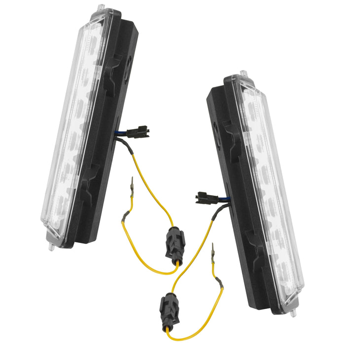 Side view of Dual Function Amber/White Reverse LED Modules for Ford Bronco Flush Tail Lights