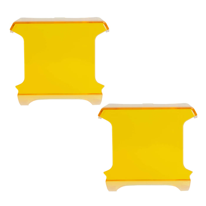 Front view of yellow VEGA Series Lens Covers