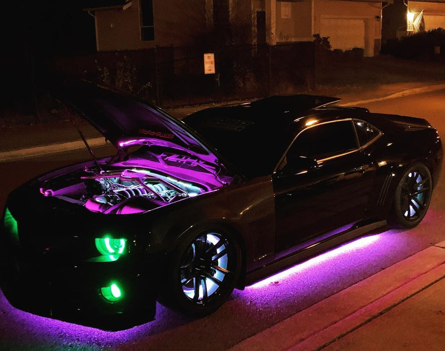 Black Camaro with multiple ORACLE Lighting products.