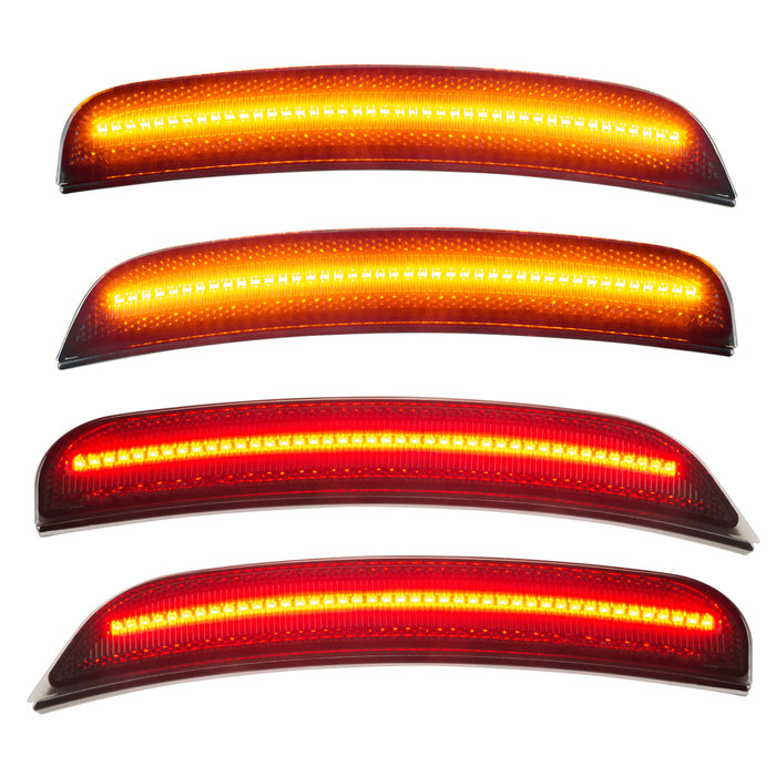 2015-2023 Dodge Charger Concept SMD Sidemarker Set with amber and red LEDs.