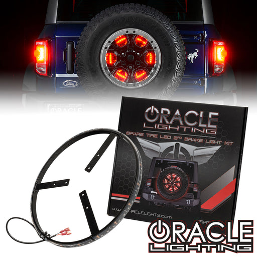 LED Illuminated Spare Tire Wheel Ring Third Brake Light - Ford Bronco