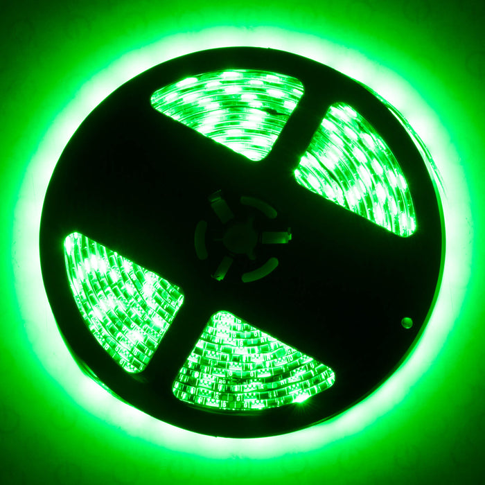 ORACLE Exterior LED Flexible Strip with green LEDs.