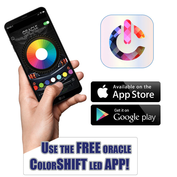 ORACLE Lighting ColorSHIFT app icon and screenshot.