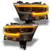 Ram 1500 headlights with amber DRLs.
