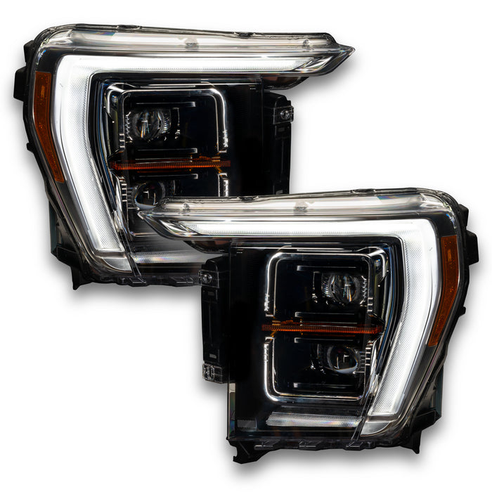 Ford F-150 headlights with white DRLs