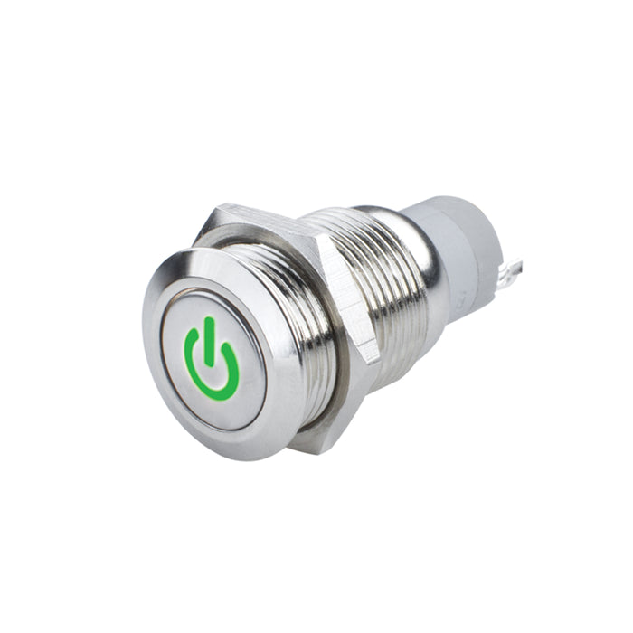 Power symbol switch with green LED