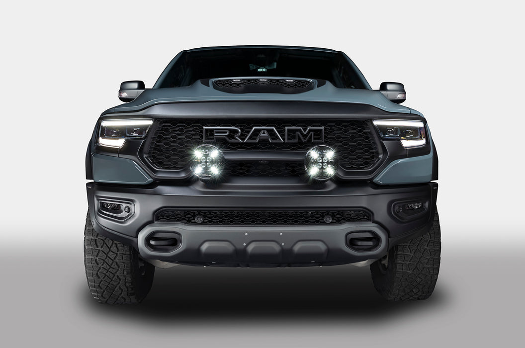 Ram TRX with spotlights on glowing white