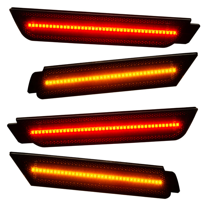 2010-2015 Chevrolet Camaro Concept SMD Sidemarker Set with tinted lenses, and red and amber LEDs.