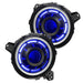 Front view of Oculus Headlights with blue inner halo ring