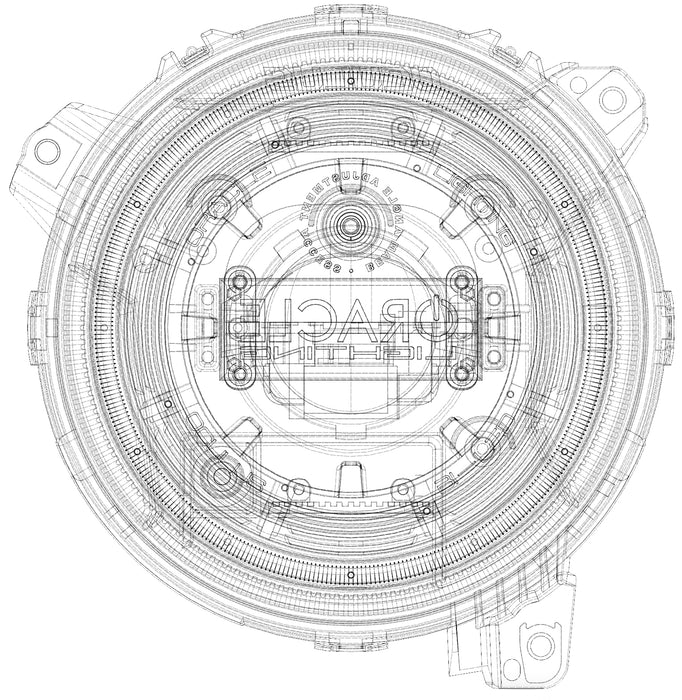 CAD line drawing of an Oculus Headlight.