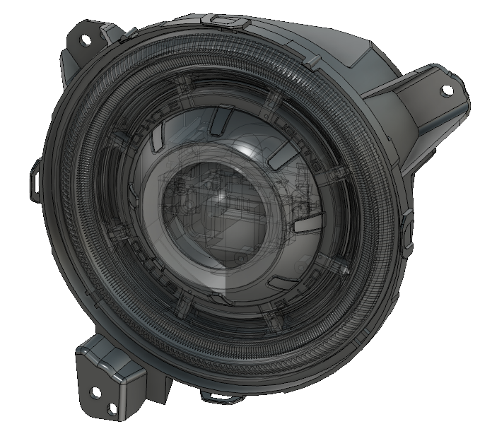 CAD rendering of an Oculus Headlight.