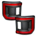 Flush Mount LED Tail Lights for Jeep Gladiator JT with reverse lights on.