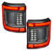 Front view of Flush Mount LED Tail Lights for Jeep Gladiator JT with running lights on.