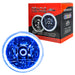 Pre-Installed 5.75" H5006/PAR46 Sealed Beam Headlight with blue LED halo ring.