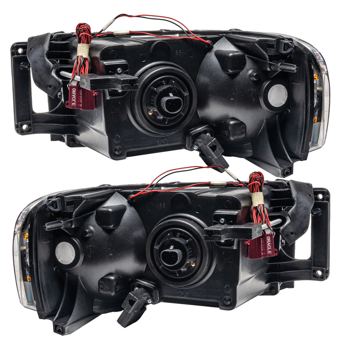 Rear view of 2002-2005 Dodge Ram Pre-Assembled Halo Headlights