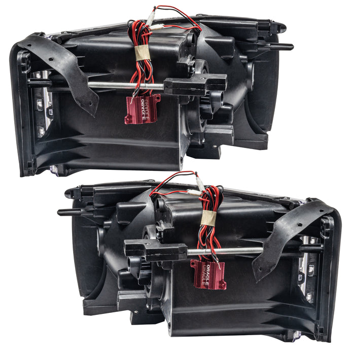Side view of 2002-2005 Dodge Ram Pre-Assembled Halo Headlights