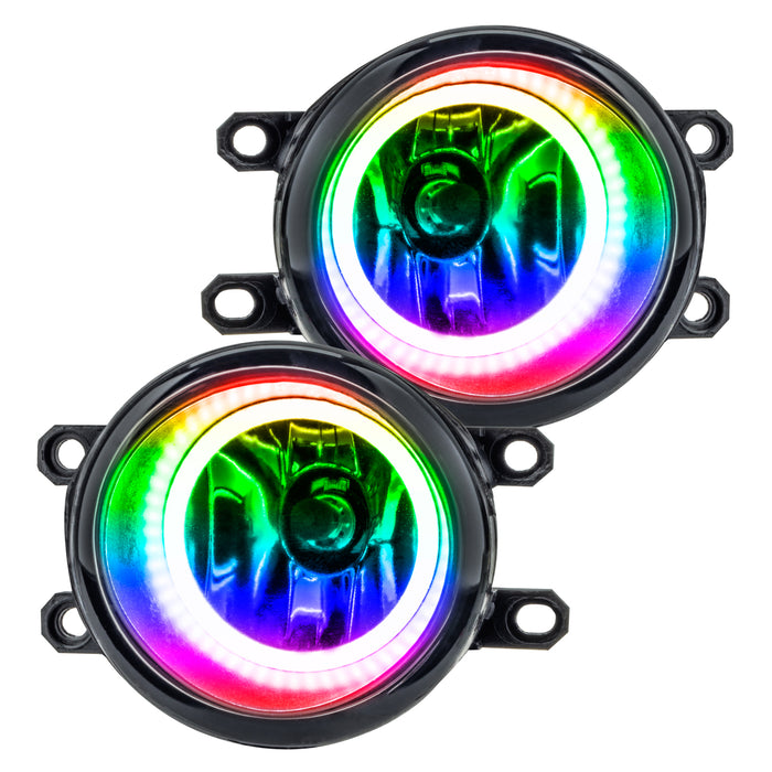 2012-2015 Toyota Tacoma Pre-Assembled Halo Fog Lights with ColorSHIFT halos.