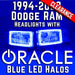 1994-2002 Dodge RAM 1500 Headlights - ORACLE Blue LED SMD Halo Kit Pre-Installed