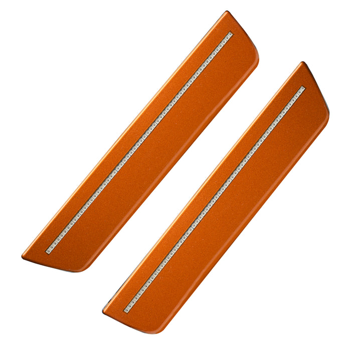2011-2014 Dodge Charger Concept Sidemarker Rear Set with burnt orange paint and clear lenses.