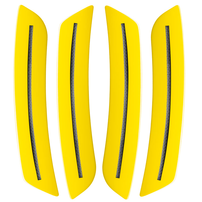 2016-2024 Chevrolet Camaro Concept SMD Sidemarker Set with bright yellow paint and clear lenses.
