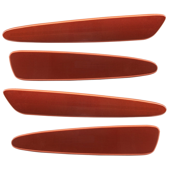 2005-2013 Chevrolet C6 Corvette Concept SMD Sidemarkers with daytona sunset orange paint and ghost lenses.