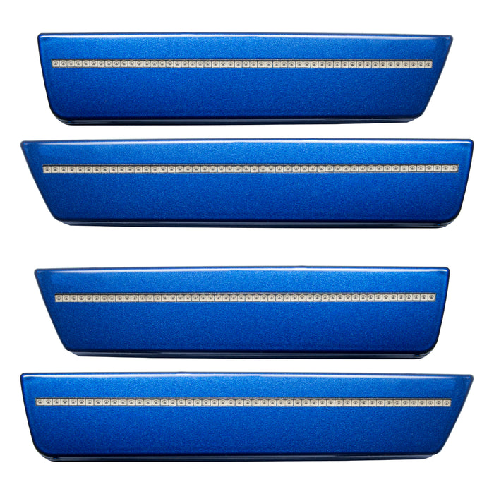 2008-2014 Dodge Challenger Concept Sidemarker Set with deep water blue pearl paint and clear lens.