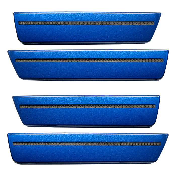 2008-2014 Dodge Challenger Concept Sidemarker Set with deep water blue pearl paint and tinted lens.