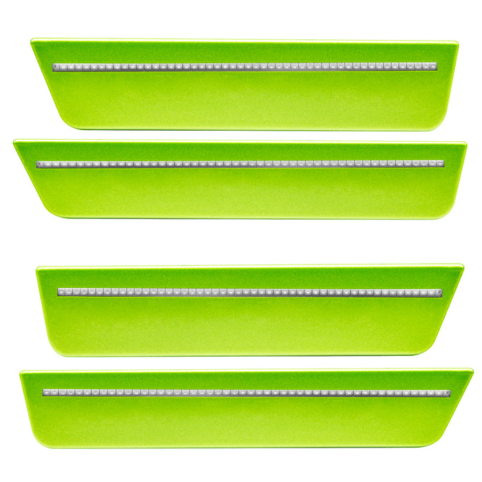 2008-2014 Dodge Challenger Concept Sidemarker Set with green envy paint and clear lens.
