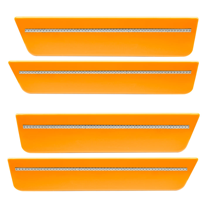2008-2014 Dodge Challenger Concept Sidemarker Set with orange paint and clear lens.