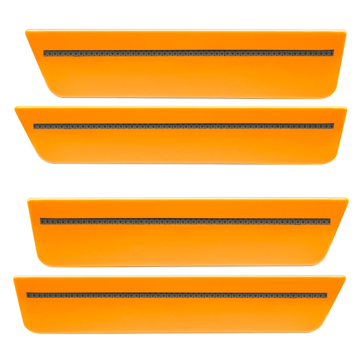 2008-2014 Dodge Challenger Concept Sidemarker Set with orange paint and tinted lens.