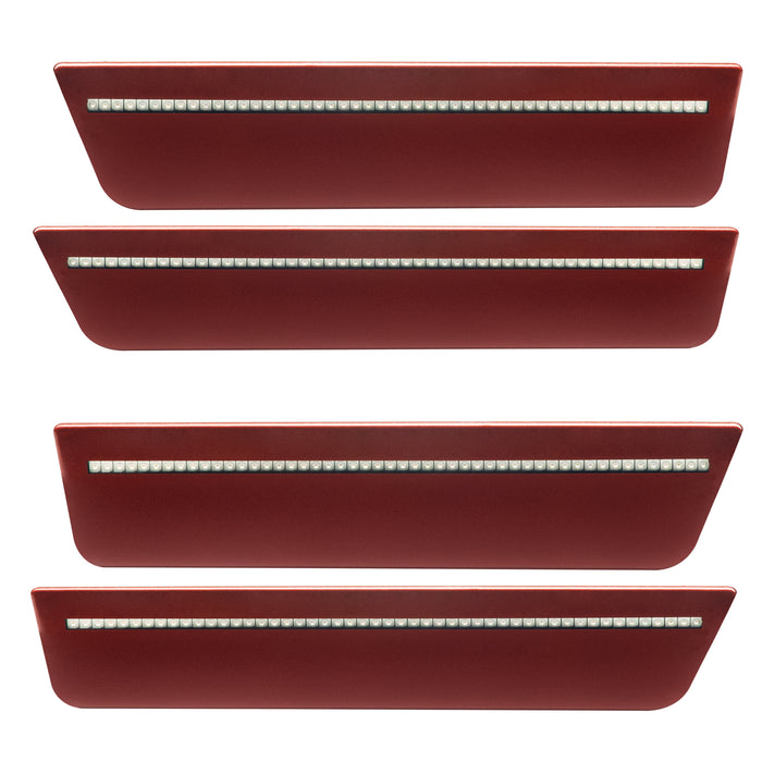 2008-2014 Dodge Challenger Concept Sidemarker Set with high octane red pearl paint and clear lens.