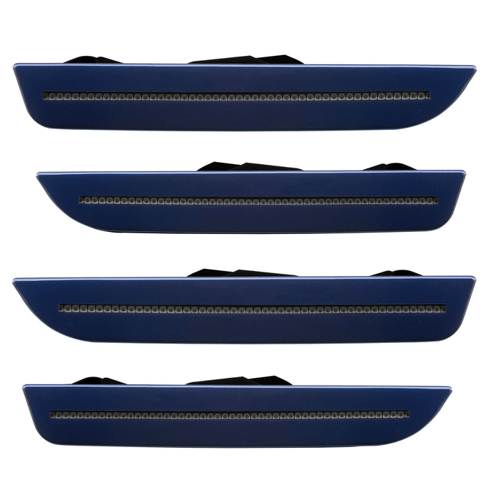 2010-2014 Ford Mustang Concept Sidemarker Set with tinted lens and kona blue paint.