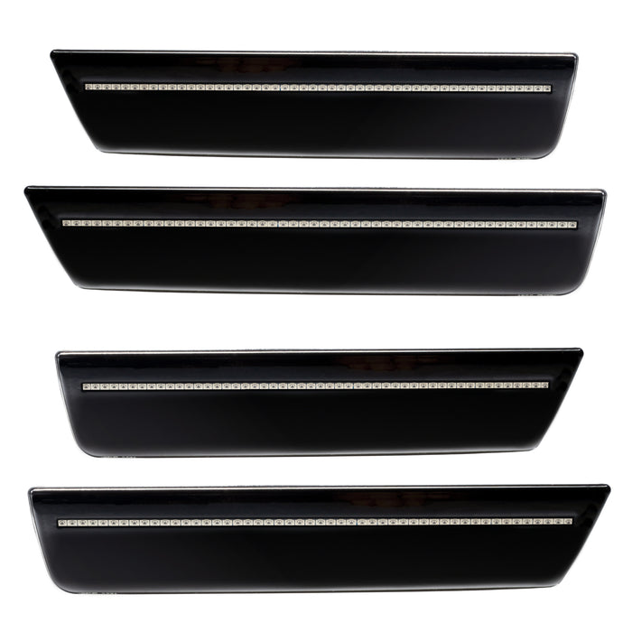 2008-2014 Dodge Challenger Concept Sidemarker Set with black paint and clear lens.
