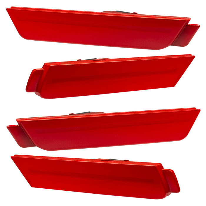 2010-2015 Chevrolet Camaro Concept SMD Sidemarker Set with pull me over red paint and ghost lenses.