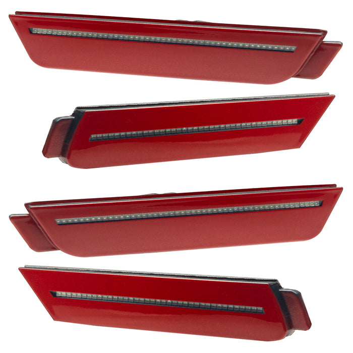 2010-2015 Chevrolet Camaro Concept SMD Sidemarker Set with red rock paint and clear lenses.