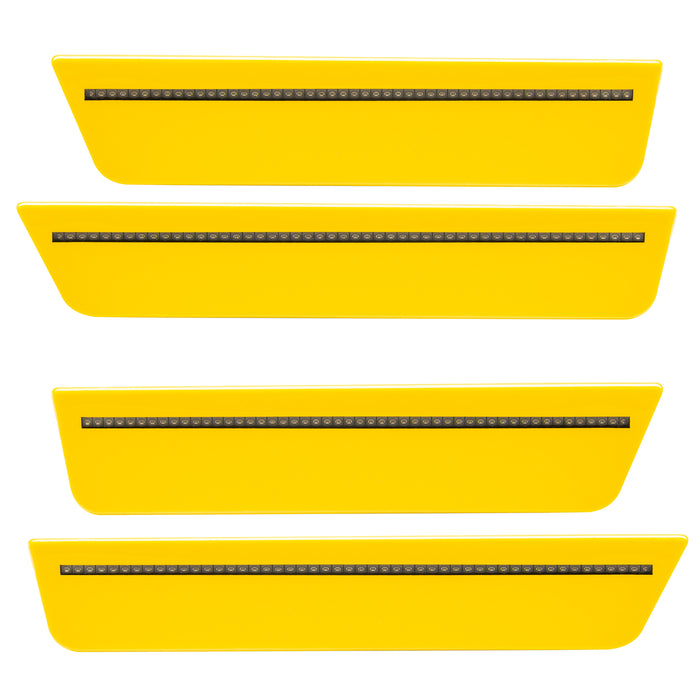 2008-2014 Dodge Challenger Concept Sidemarker Set with stinger yellow paint and tinted lens.