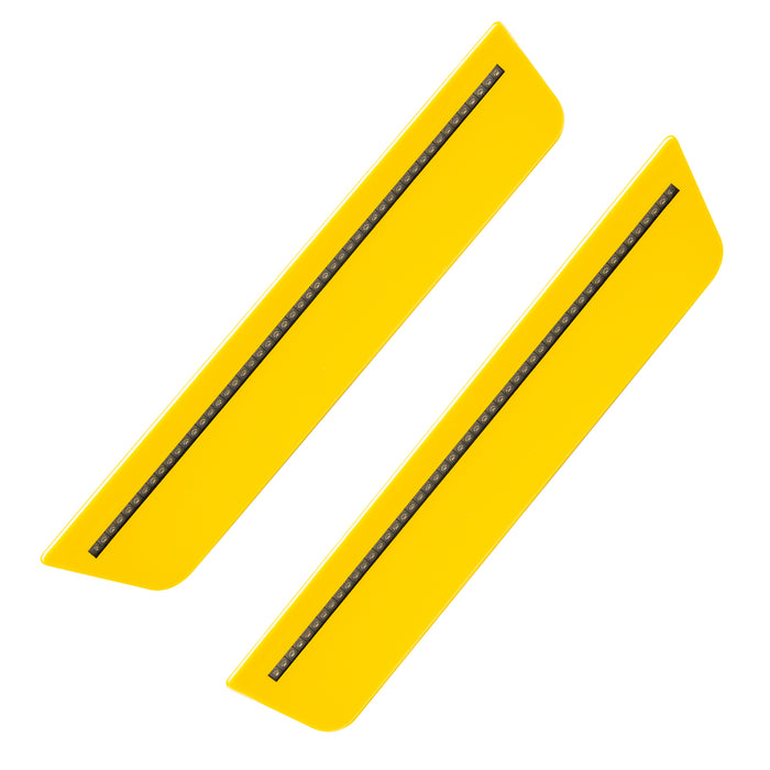 2011-2014 Dodge Charger Concept Sidemarker Rear Set with stinger yellow paint and tinted lenses.