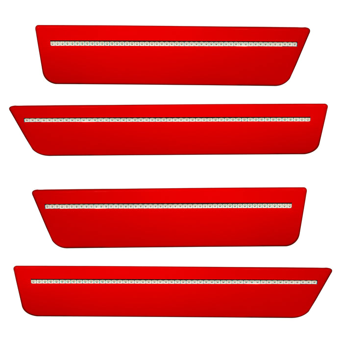 2008-2014 Dodge Challenger Concept Sidemarker Set with red paint and clear lens.