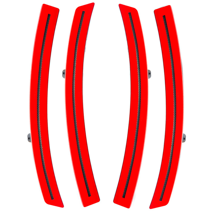 2014-2019 Chevrolet C7 Corvette Concept Sidemarker Set with torch red paint and tinted lenses.