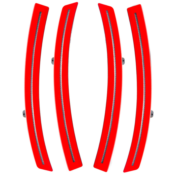 2014-2019 Chevrolet C7 Corvette Concept Sidemarker Set with torch red paint and clear lenses.