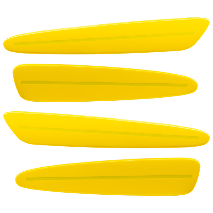 2005-2013 Chevrolet C6 Corvette Concept SMD Sidemarkers with velocity yellow paint and ghost lenses.