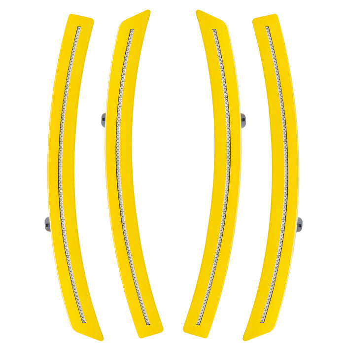 2014-2019 Chevrolet C7 Corvette Concept Sidemarker Set with velocity yellow paint and clear lenses.