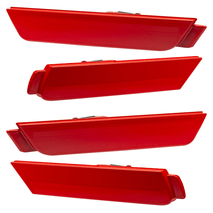 2010-2015 Chevrolet Camaro Concept SMD Sidemarker Set with victory red paint and ghost lenses.