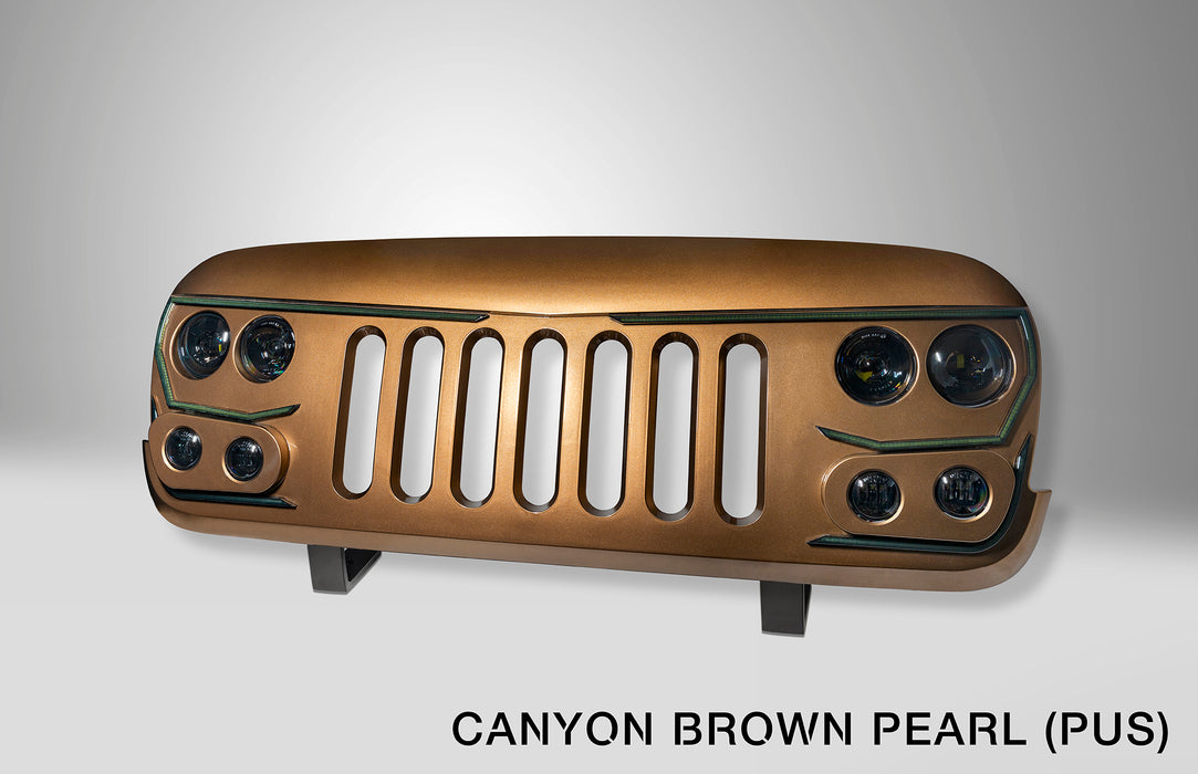 Canyon Brown Pearl VECTOR Pro-Series Full LED Grill for Jeep Wrangler JK