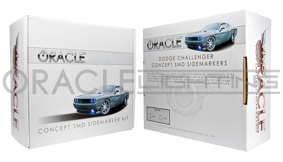 Challenger sidemarker retail packaging front and back