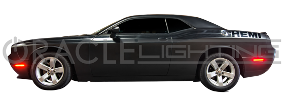 Side profile of challenger with bright red LED sidemarkers